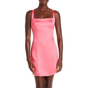 AQUA Pink Sleeveless Sheath Mini Dress